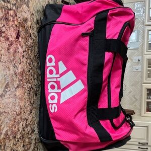 Adidas Pink and Black Travel Bag